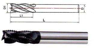整体硬质合金三、四刃波刃铣刀